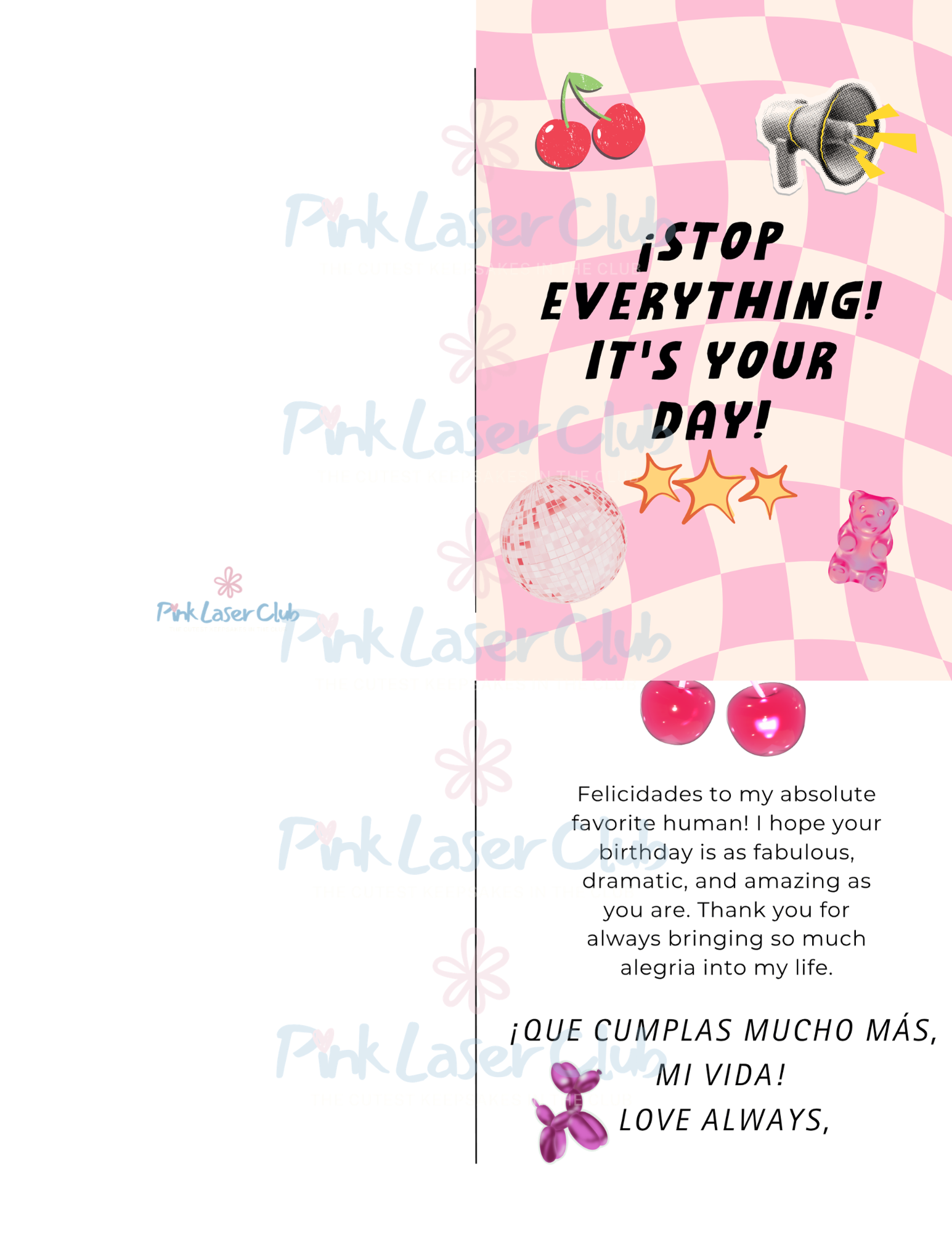 Pack of 4 Spanglish Birthday Cards