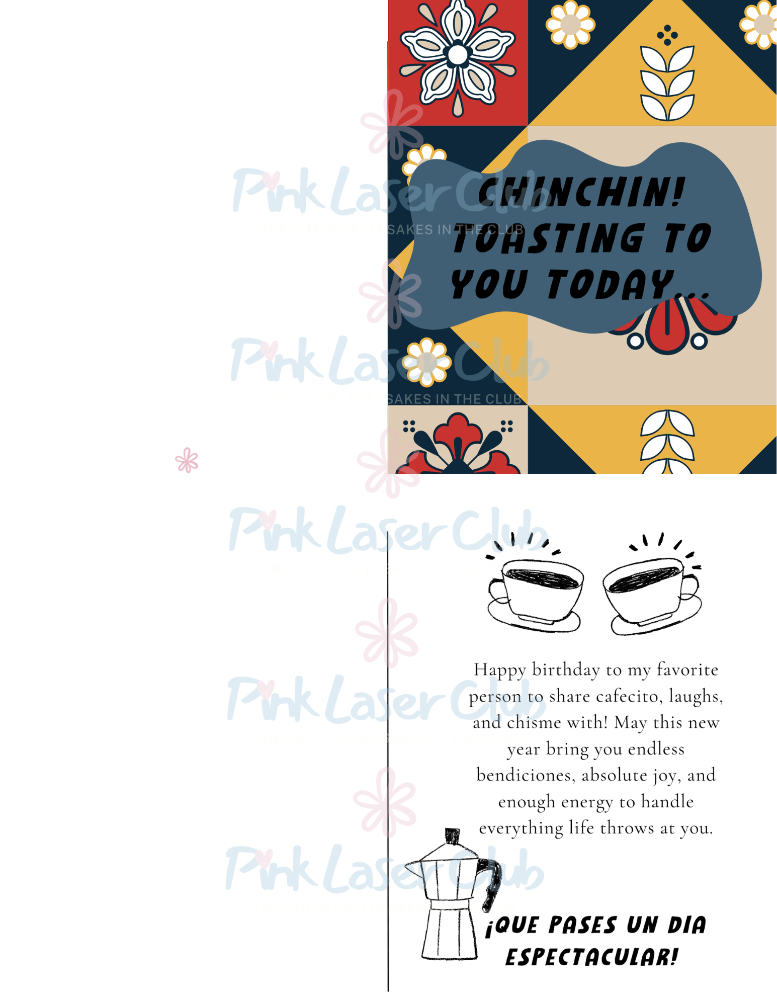 Pack of 4 Spanglish Birthday Cards