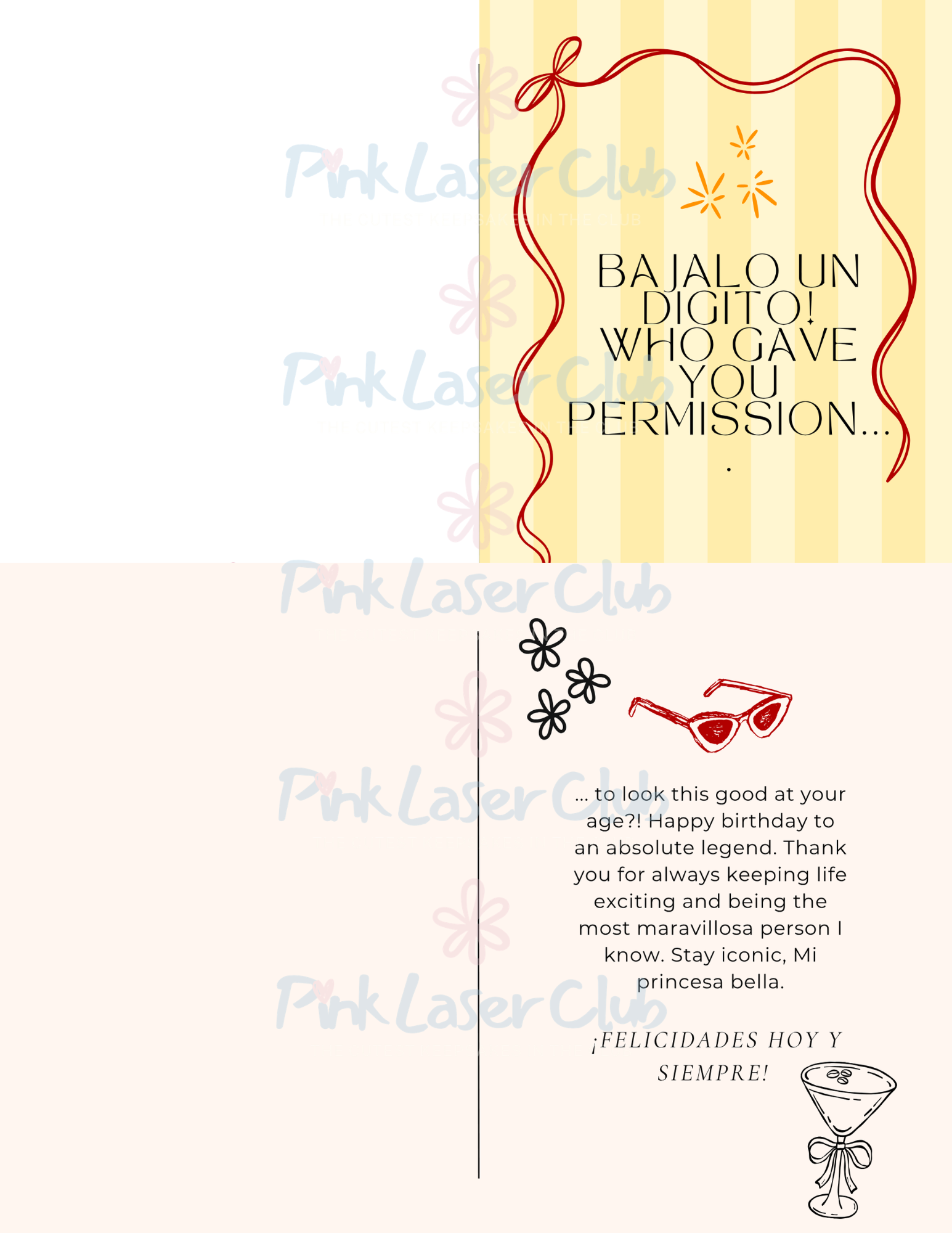 Pack of 4 Spanglish Birthday Cards