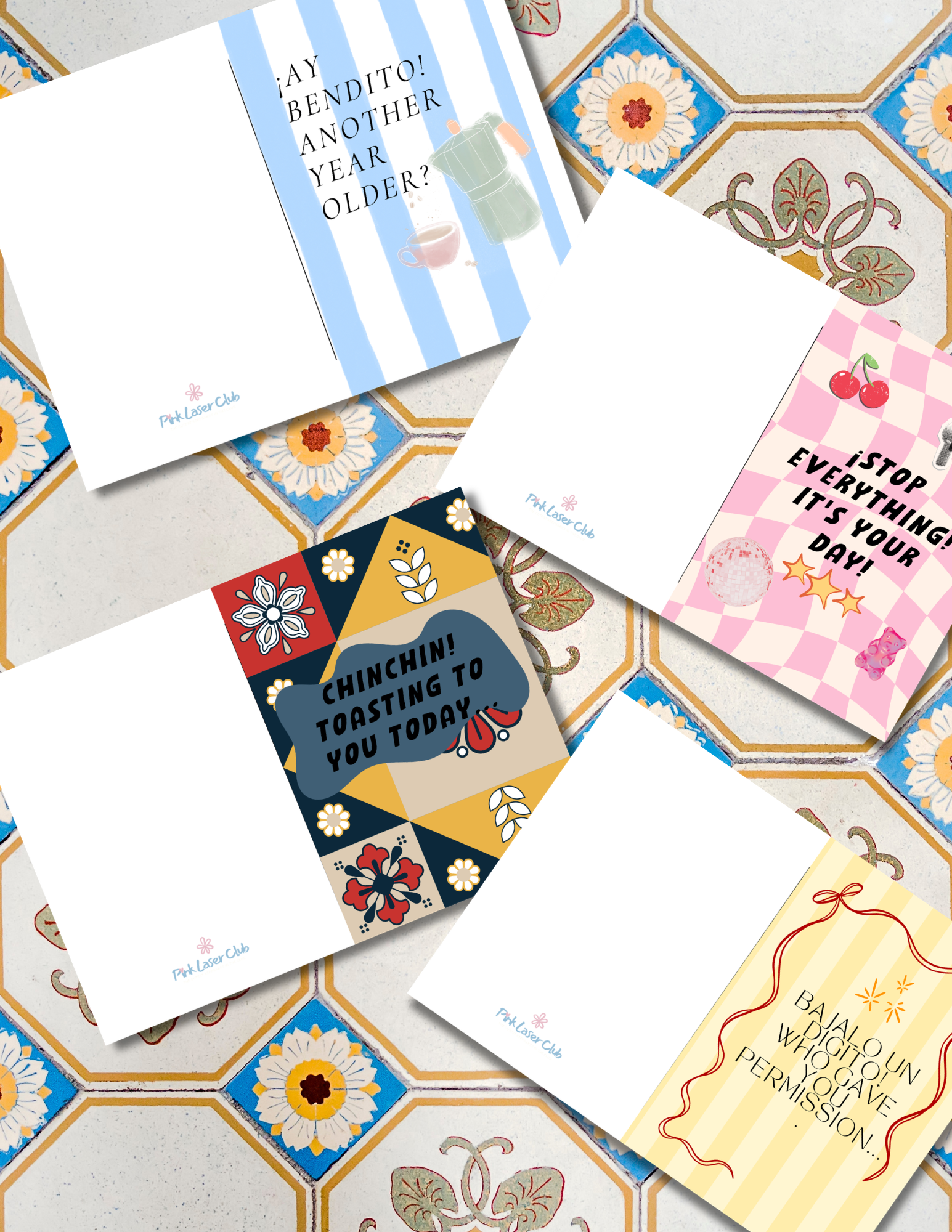 Pack of 4 Spanglish Birthday Cards