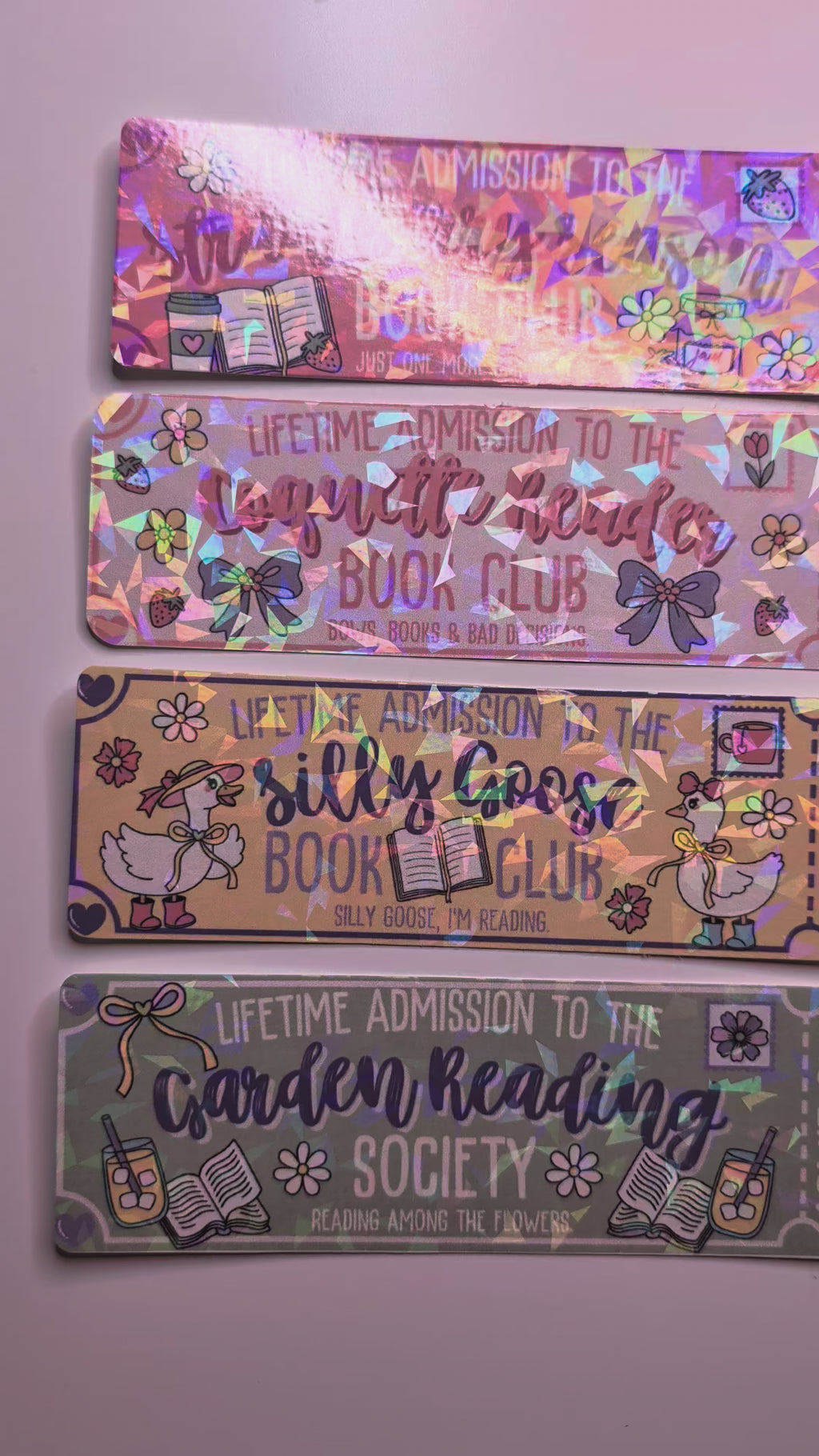 Pastel Holographic Coquette & Whimsical Ticket Set