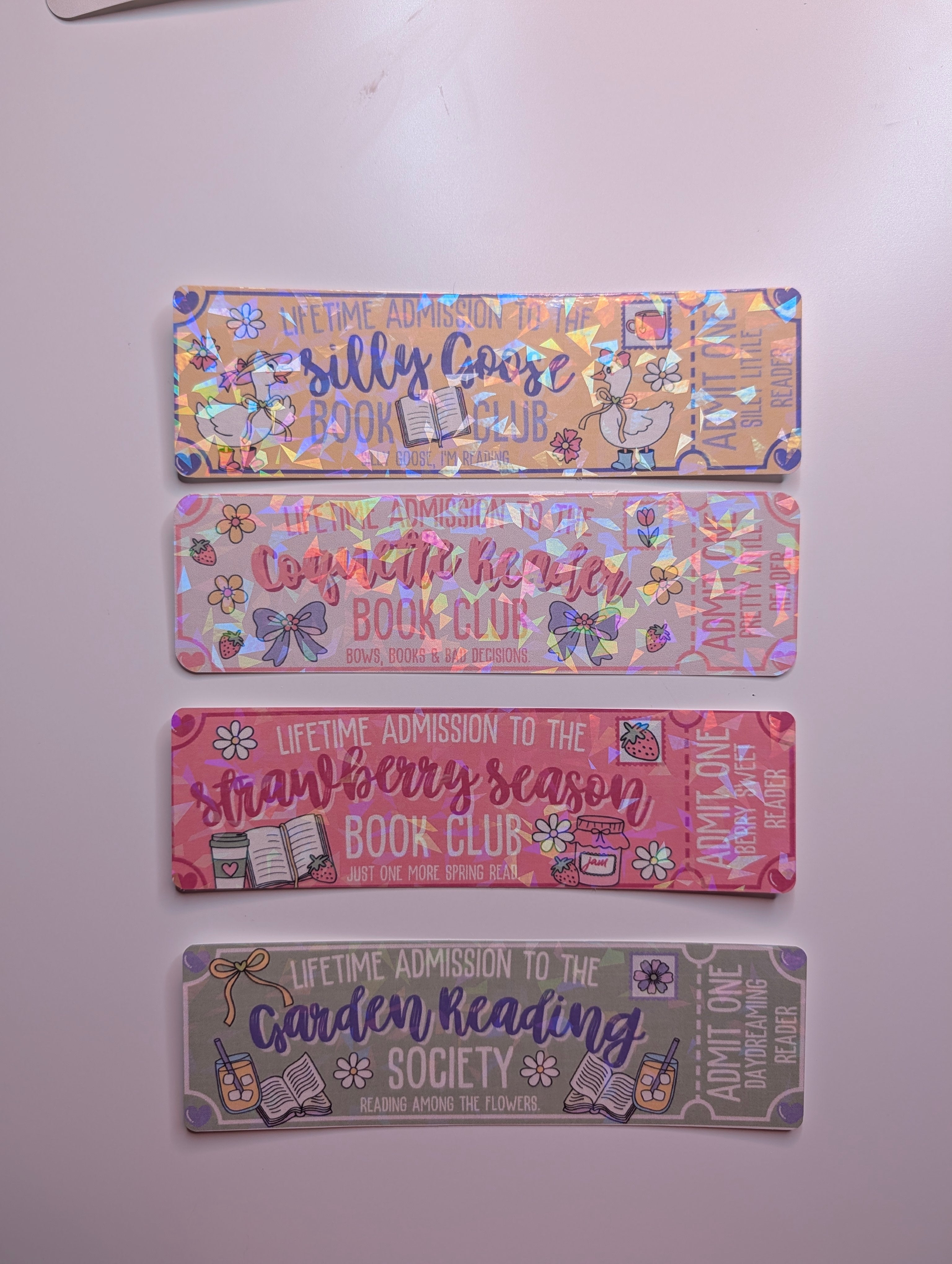 Pastel Holographic Coquette & Whimsical Ticket Set