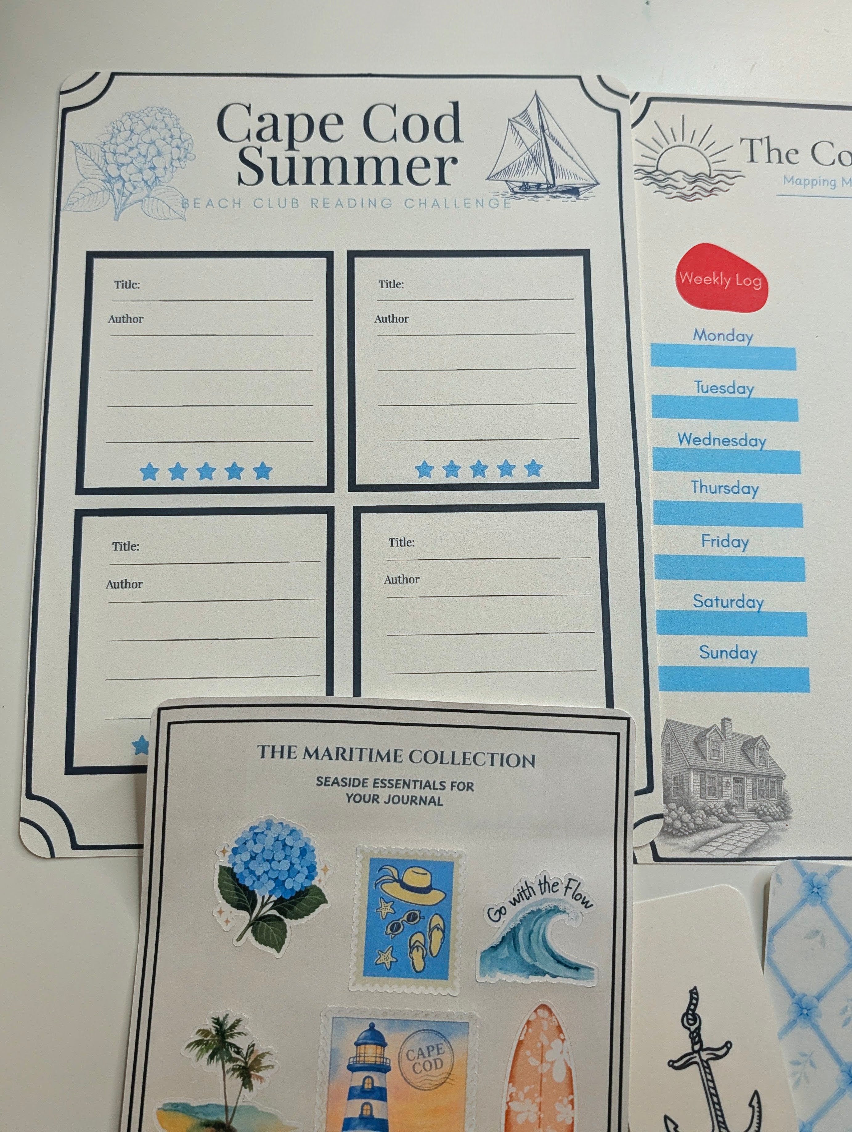 Cape Cod Summer Reading Log