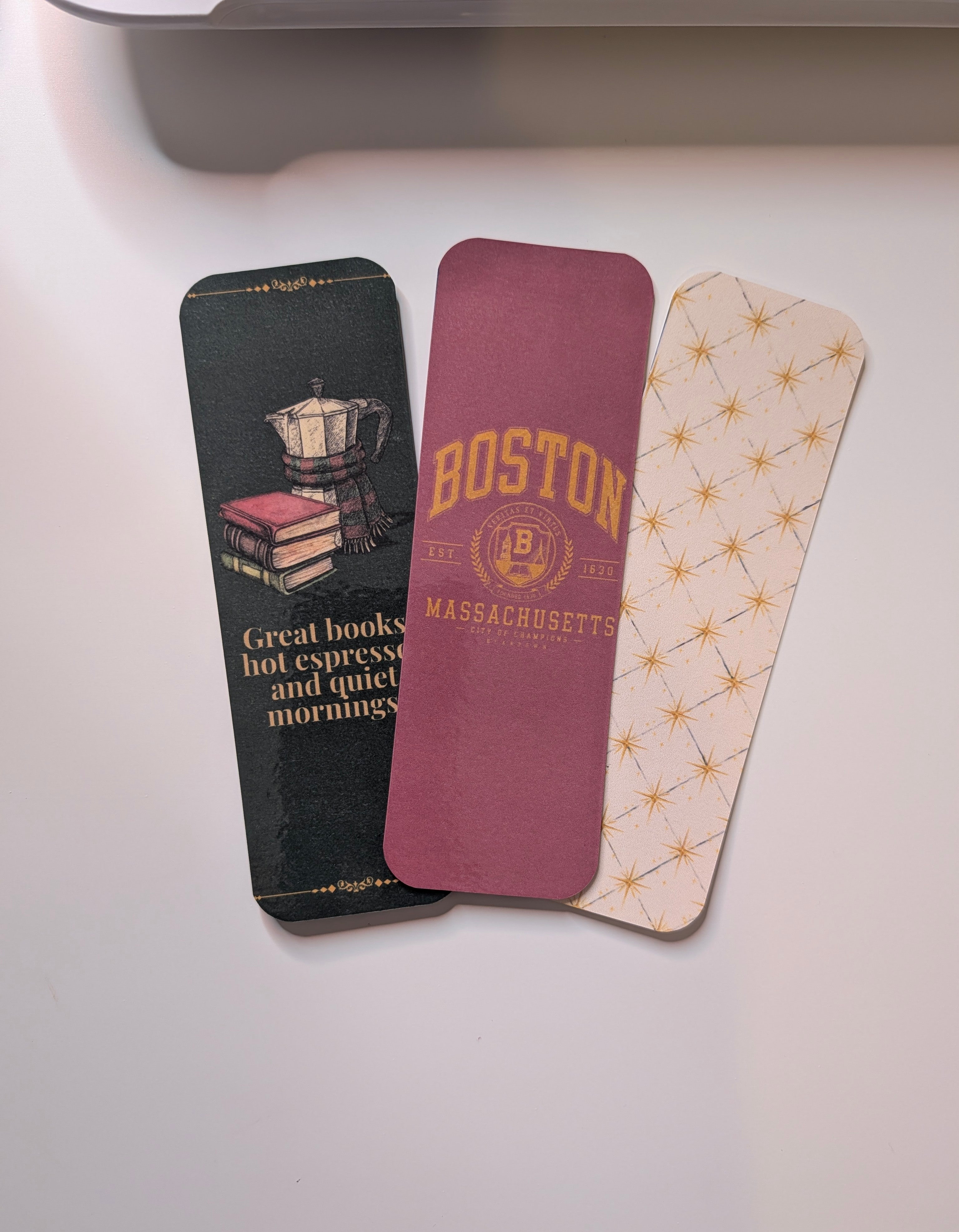 The Cozy Intellectual Bookmark Trio – Boston Edition